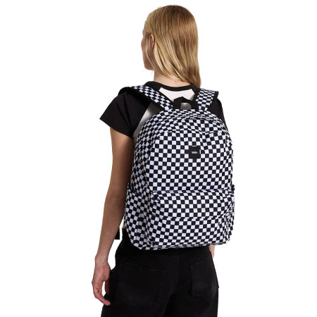 Mochila Vans Old School Check Negro Blanco...