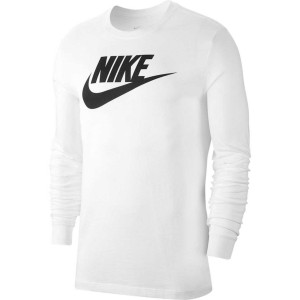 Camiseta Manga Larga Nike Icon Futura CI6291-100 Blanco...