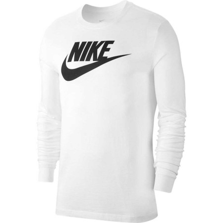 Camiseta Manga Larga Nike Icon Futura CI6291-100 Blanco Hombre
