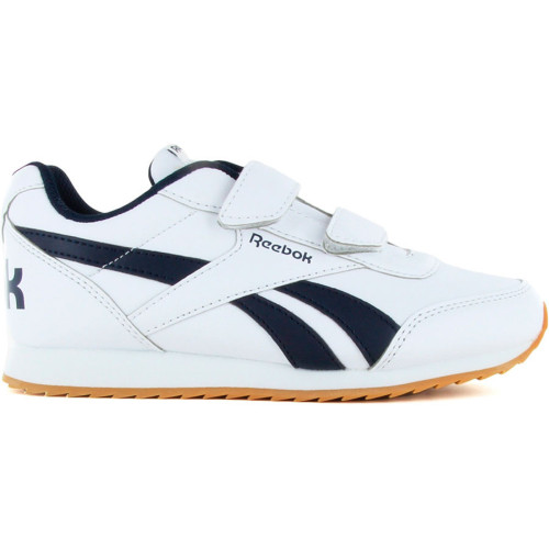 Zapatillas Reebok Royal Classic Jogger DV9092 Blanco Azul Marino Velcro Niño
