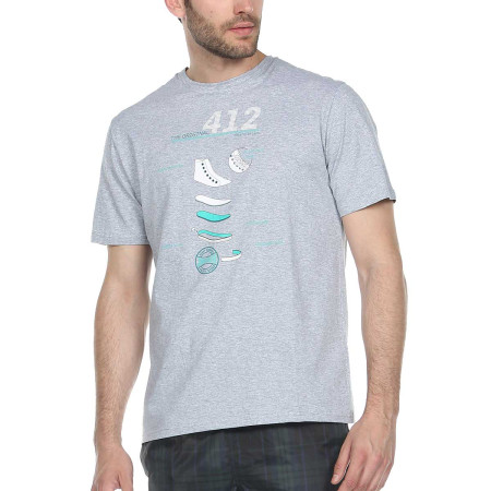 Camiseta John Smith Sema Gris Manga Corta Hombre